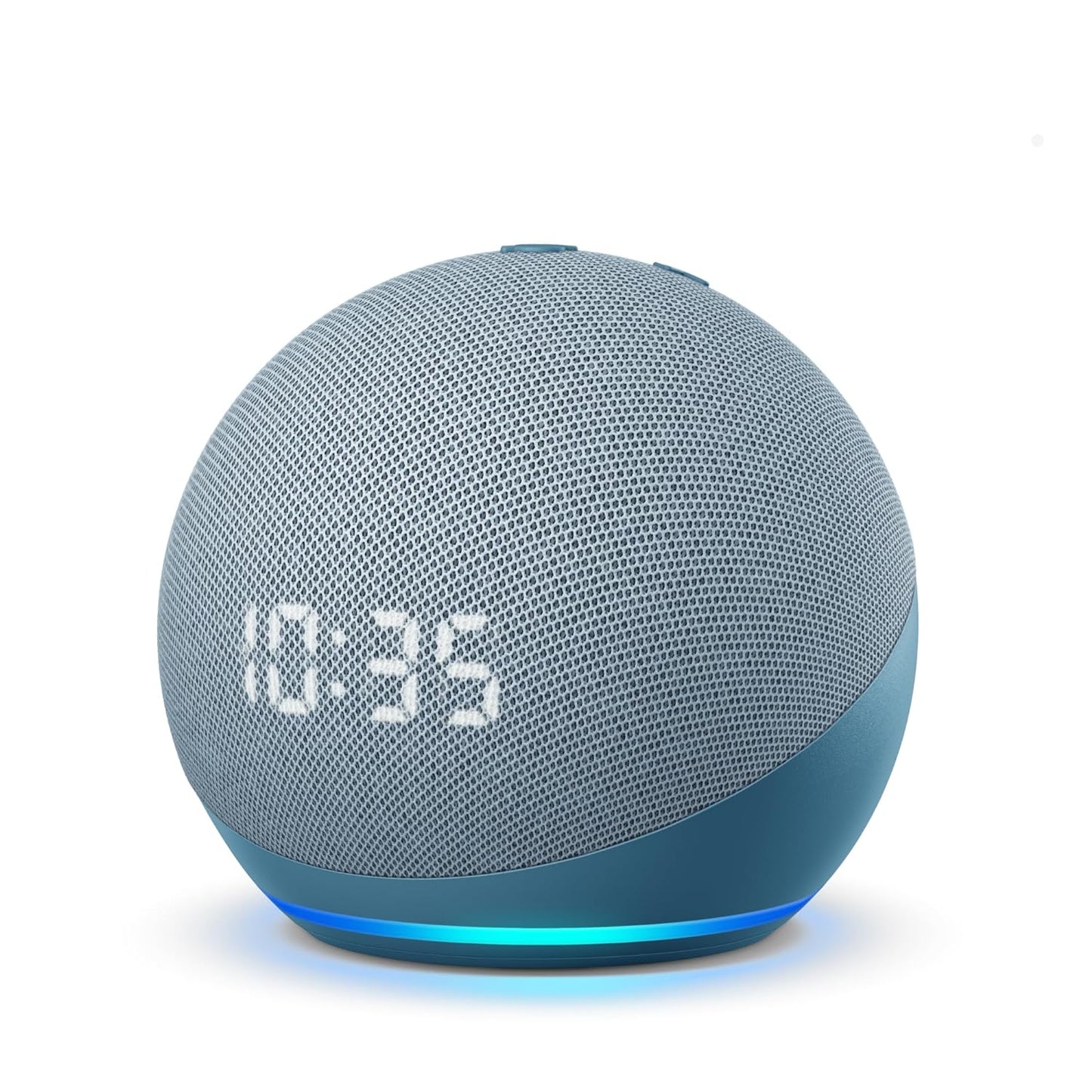 Echo (4th Gen) with clock | smart Bluetooth speaker with Alexa and premium sound | Use your voice to control your smart home devices, play music or the Quran, and more (speaks English & Khaleeji) |
