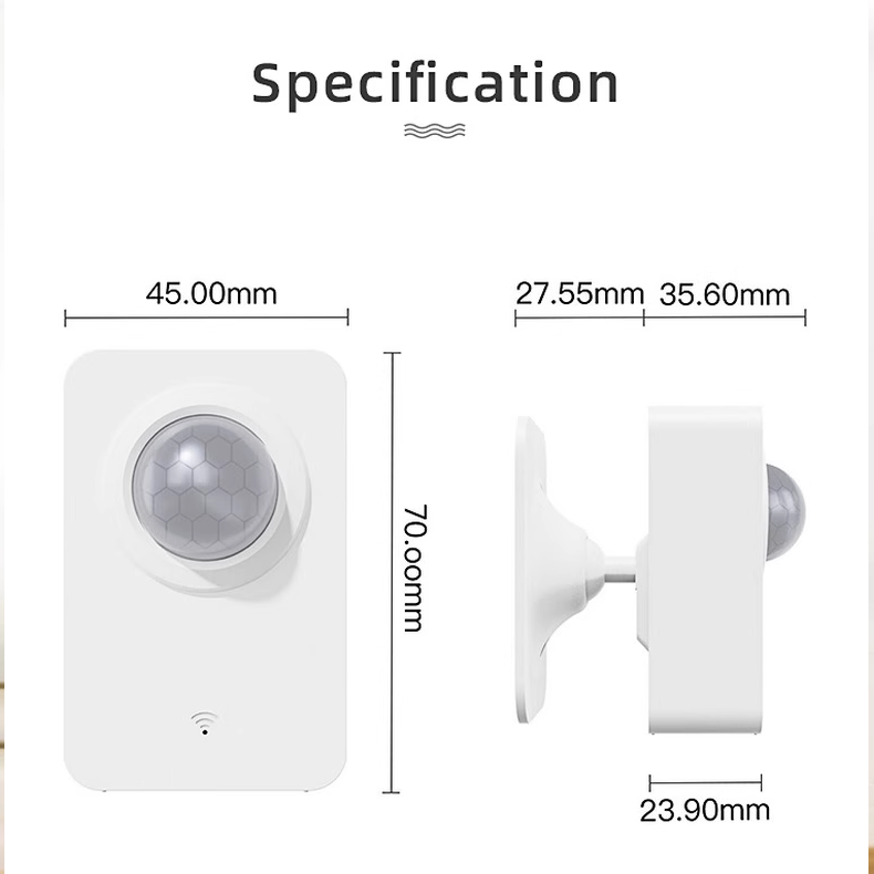 Motion Detector, Infrared Sensor Surveillance Wi-Fi Tuya APP Control Smart Monitoring