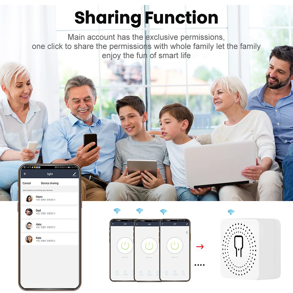 Mini Smart Wi-Fi Switch Wireless Remote Control Timer Switch Relay Module, One On Single Control, for Controlling Household Appliances