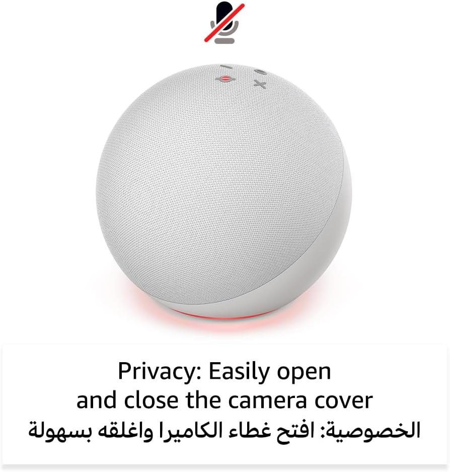 Echo (4th Gen) | smart bluetooth speaker with Alexa and premium sound | Use your voice to control your smart home devices, play Music or the Quran, and more (speaks English & Khaleeji)