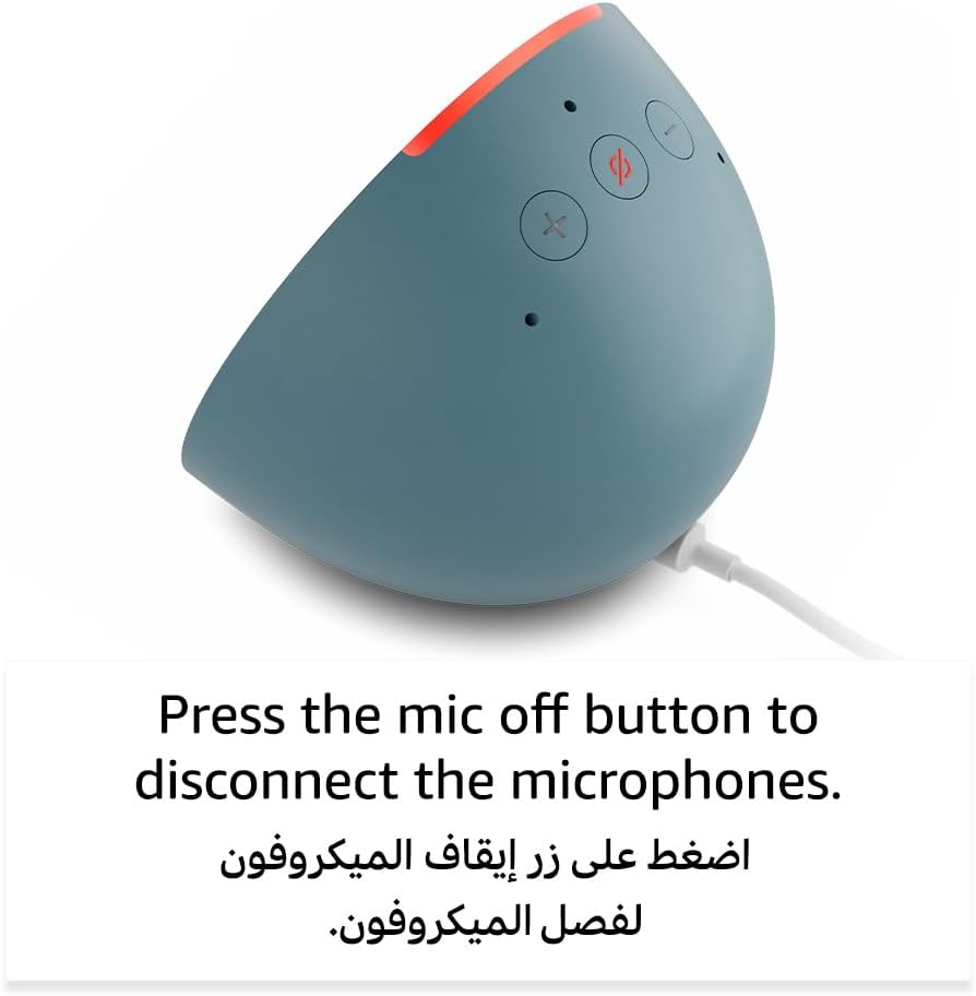 Echo Pop | Full sound compact Wi-Fi & Bluetooth smart speaker with Alexa | Use your voice to control smart home devices, play music or the Quran, and more (speaks English & Khaleeji)
