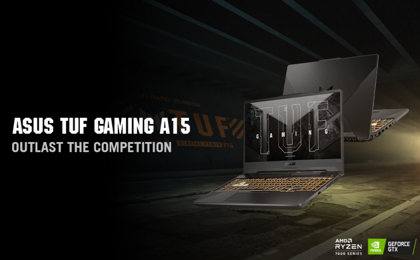 ASUS TUF Gaming A15 (2024) FA506NFR NEW 7Gen AMD Ryzen 7 7435HS 8-Cores w/ Nvidia RTX 2050 4GB & 144Hz Display - Mecha Grey