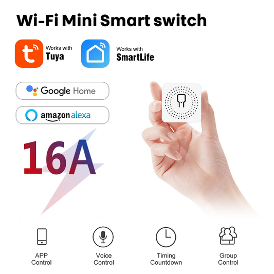 Mini Smart Wi-Fi Switch Wireless Remote Control Timer Switch Relay Module, One On Single Control, for Controlling Household Appliances