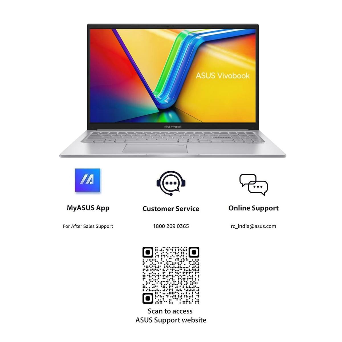 ASUS NEW Vivobook 15 (2023) X1504VA NEW 13th Gen Intel Core i7 10-Cores Thin & Light Military-Grade - Silver