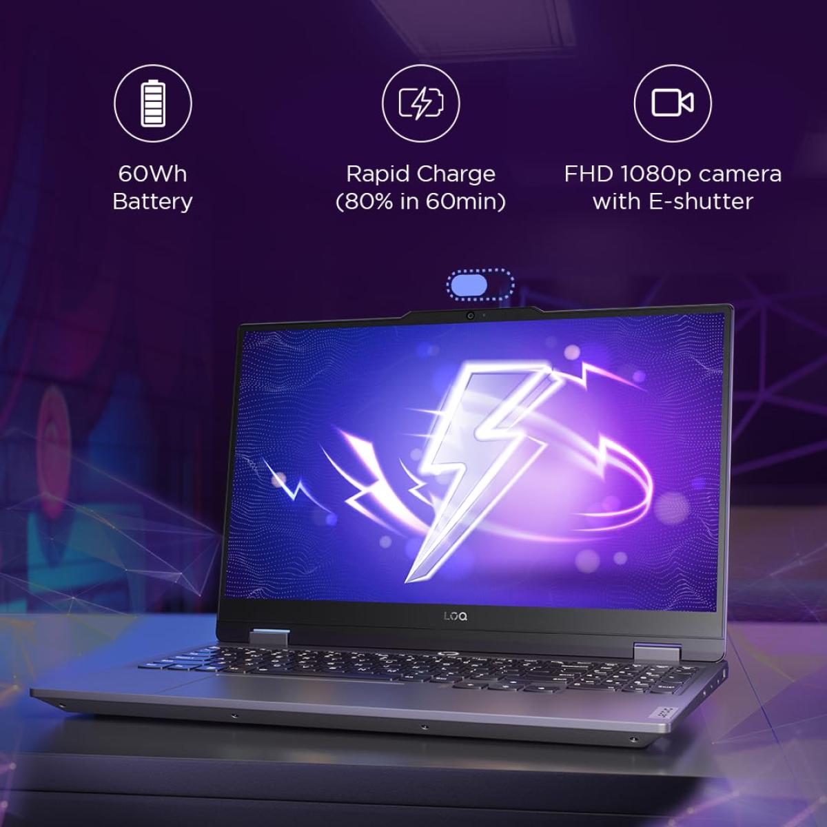Lenovo LOQ Gaming (2024) NEW 13Gen Intel Core i7 13650HX 14- Cores w/ AI Engine+ LA1 Chip Nvidia & RTX 3050 6GB & IPS 144Hz Display - Luna Grey