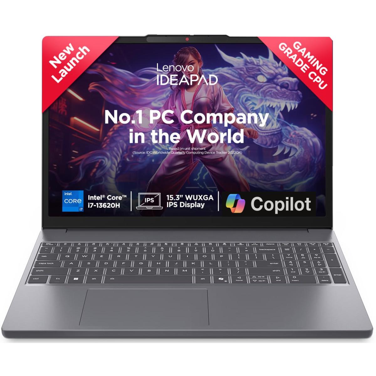 Lenovo NEW IdeaPad Slim 3 (2025) 13th Gen Intel Core i7 13620H 10-Cores HighPerformance Processor w/ DDR5 Memory & IPS Full HD Display - Luna Grey