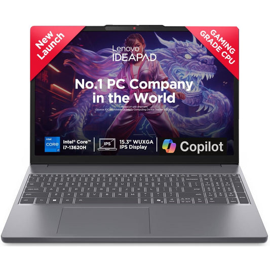 Lenovo NEW IdeaPad Slim 3 (2025) 13th Gen Intel Core i7 13620H 10-Cores HighPerformance Processor w/ DDR5 Memory & IPS Full HD Display - Luna Grey