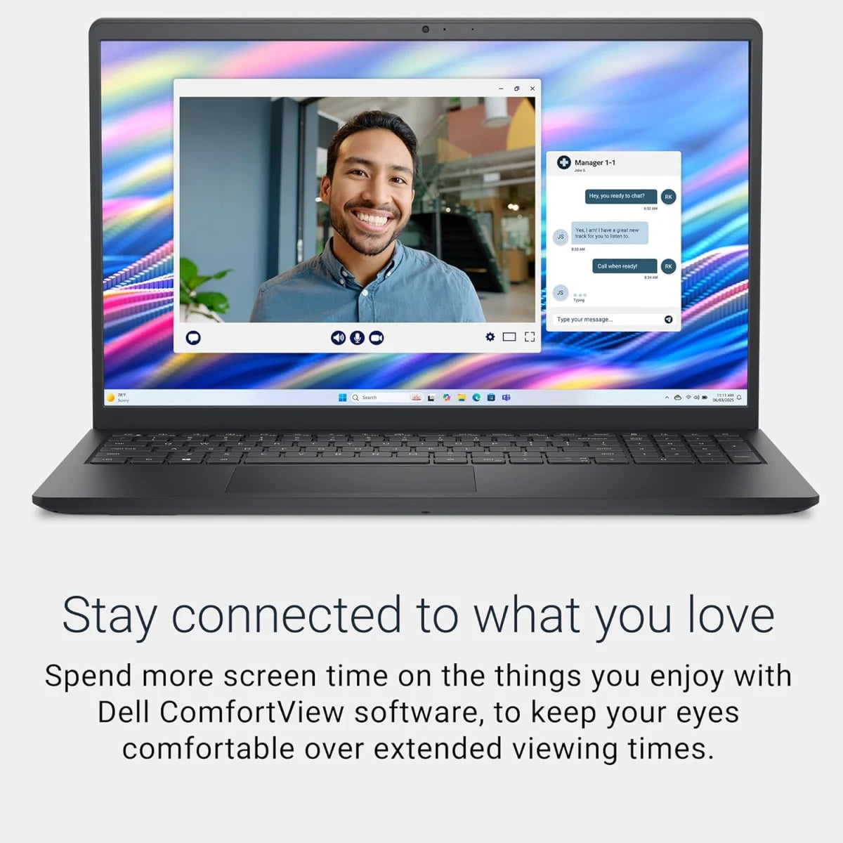 Dell 15 Laptop DC15250 (2025) NEW Intel Core 3 6-Core Higher Speed & More Powerful Integrated Graphics w/120Hz Display - Carbon Black