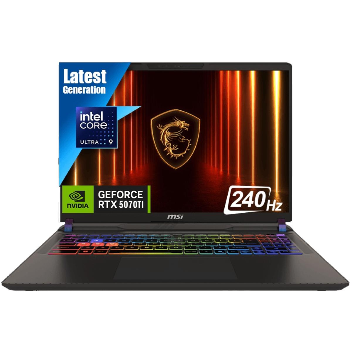 MSI Vector 16 HX AI (2025) A2XWHG NEW Intel Core Ultra 7 Gen II 255HX 20-Cores w/ NVIDIA RTX™ 5070TI 12GB DDR7 & 2.5K IPS 240Hz Display , Cosmos Gray