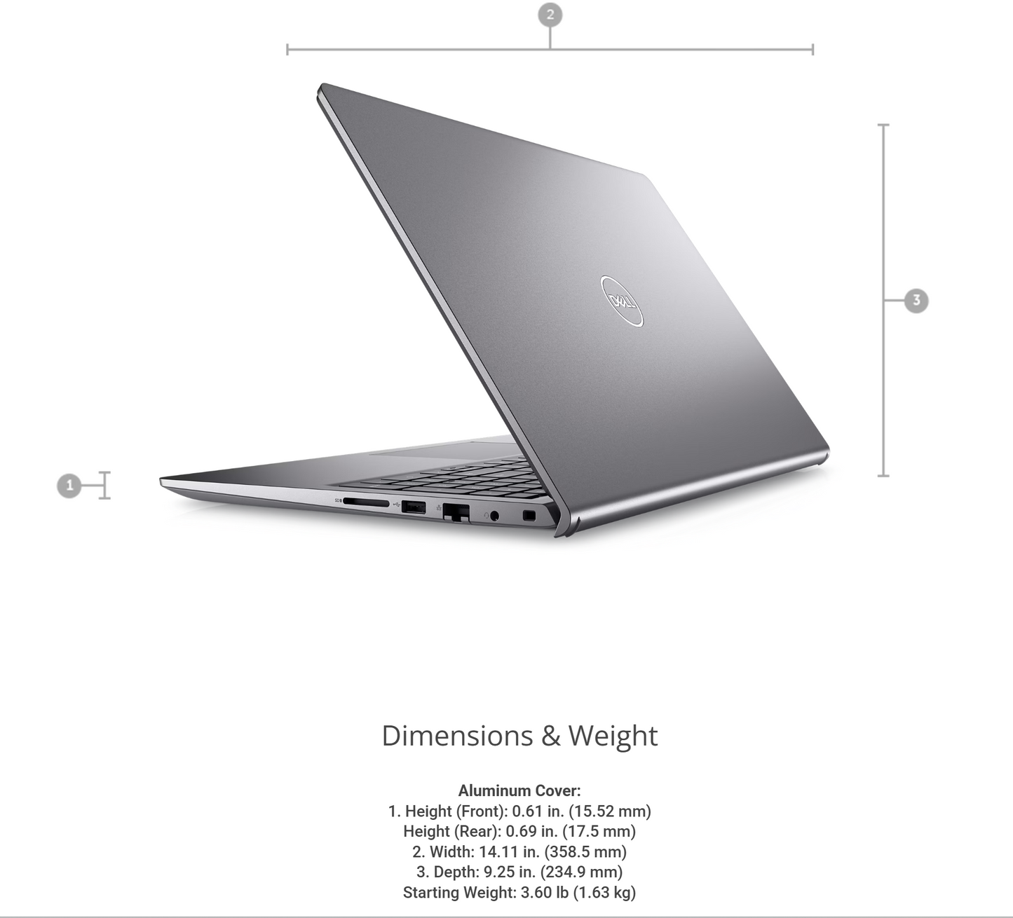 Dell 15 Laptop DC15250 (2025) NEW Intel Core 3 6-Core Higher Speed & More Powerful Integrated Graphics w/120Hz Display - Carbon Black