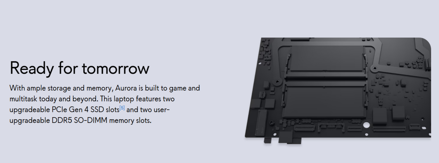 Dell Alienware 16X Aurora (2025) NEW Intel Core Ultra 9 Gen II 275HX 24-Cores w/ NVIDIA RTX™ 5060 8GB DDR7 & 2.5K IPS 240Hz Display , Blue