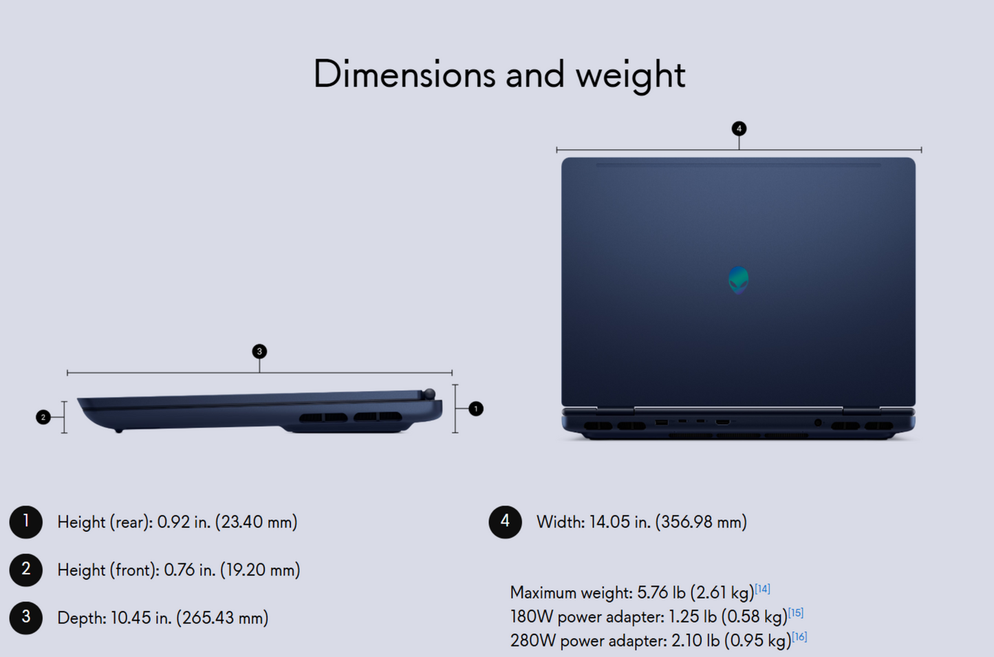 Dell Alienware 16X Aurora (2025) NEW Intel Core Ultra 9 Gen II 275HX 24-Cores w/ NVIDIA RTX™ 5060 8GB DDR7 & 2.5K IPS 240Hz Display , Blue
