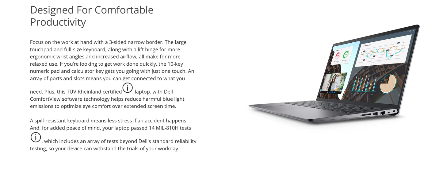 Dell Vostro 3530 (2023) NEW 13Gen Intel Core i7 10-Core BudgetFriendly Business Class w/120Hz Display (Customized) - Carbon Black