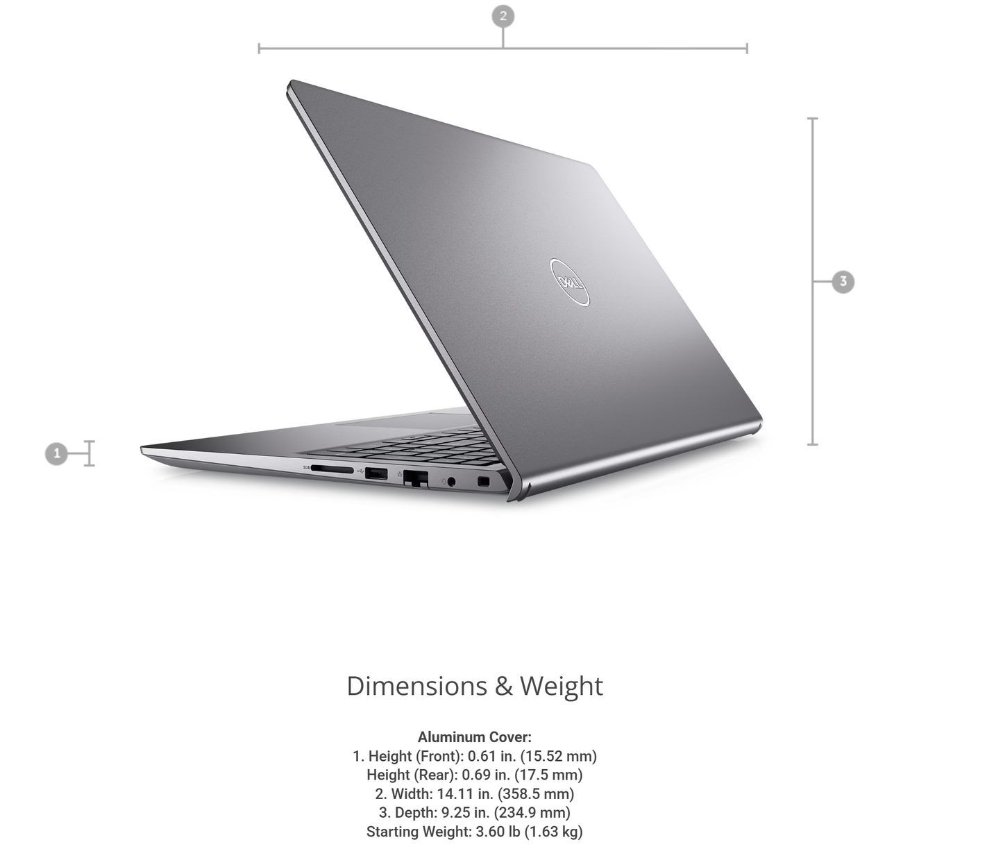 Dell Vostro 3530 (2023) NEW 13Gen Intel Core i7 10-Core BudgetFriendly Business Class w/120Hz Display (Customized) - Carbon Black