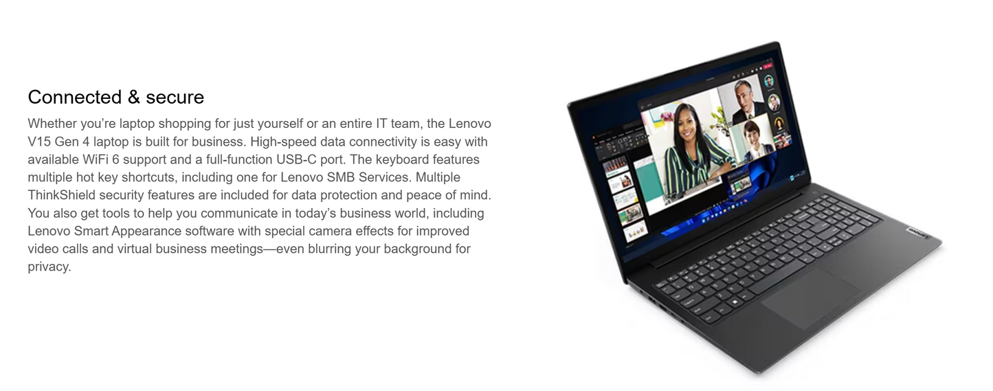 Lenovo V15 G5 (2025) NEW 13th Gen Intel Core i7 13620H 10-Cores w/ High-Performance Processor Business Class & 2 Years Warranty - Black