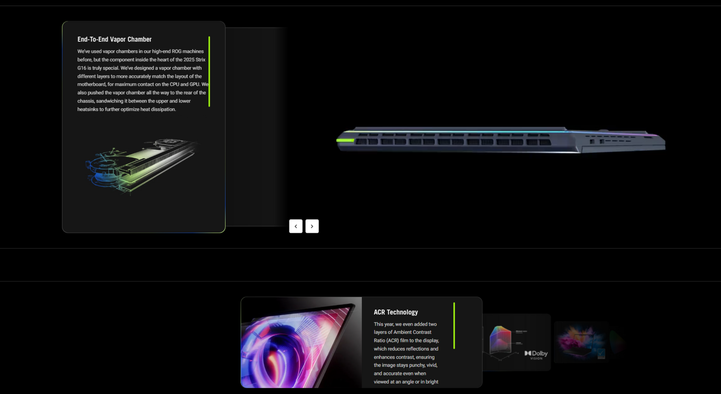 ASUS ROG Strix G16 (2025) G615LP NEW Intel Core Ultra 7 Gen II 255HX 20-Cores w/ NVIDIA RTX™ 5070 8GB DDR7 & 2.5K IPS 240Hz Display , Volt Green