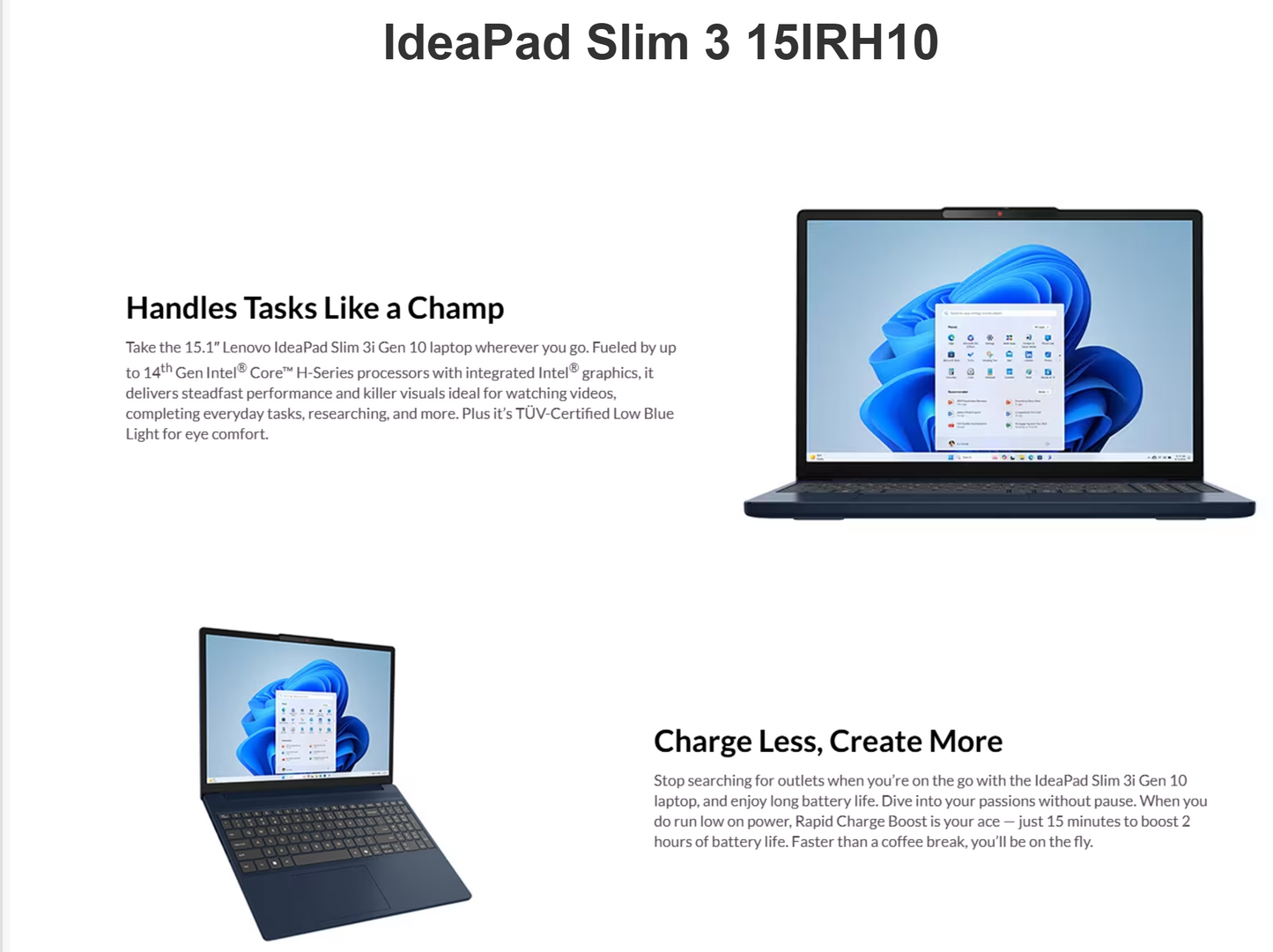 Lenovo NEW IdeaPad Slim 3 (2025) 13th Gen Intel Core i5 13420H 8- Cores High-Performance Processor w/ DDR5 Memory & IPS Full HD Display - Luna Grey