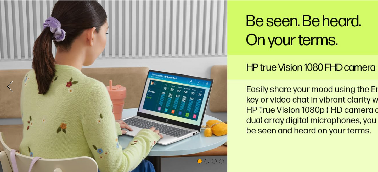 HP Laptop 15-fd0268ne (2025) NEW Intel 13Gen Core i5 10-Cores Slim Design w/ Backlit Keyboard (Customized) Bundle ((HP BackPack + HP Z3700 Mouse)) - Silver