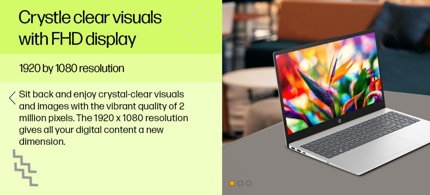 HP Laptop 15-fd0268ne (2025) NEW Intel 13Gen Core i5 10-Cores Slim Design w/ Backlit Keyboard (Customized) Bundle ((HP BackPack + HP Z3700 Mouse)) - Silver