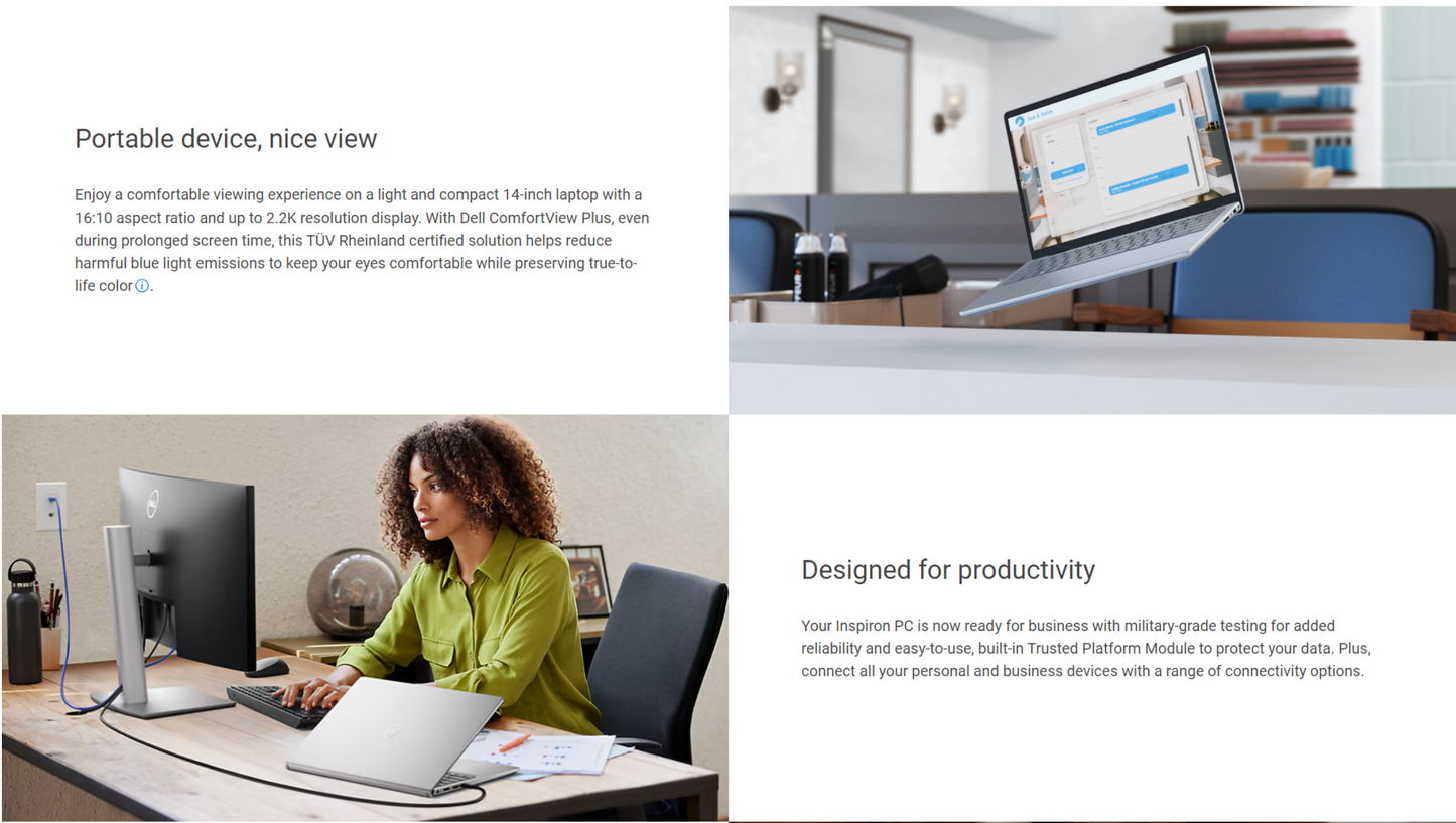Dell Inspiron 14 5440 (2024) NEW 13Gen Intel Core i5 10-Core Portability & Productivity w/ 14" Display & DDR5 Memory (Customized) - Carbon Black