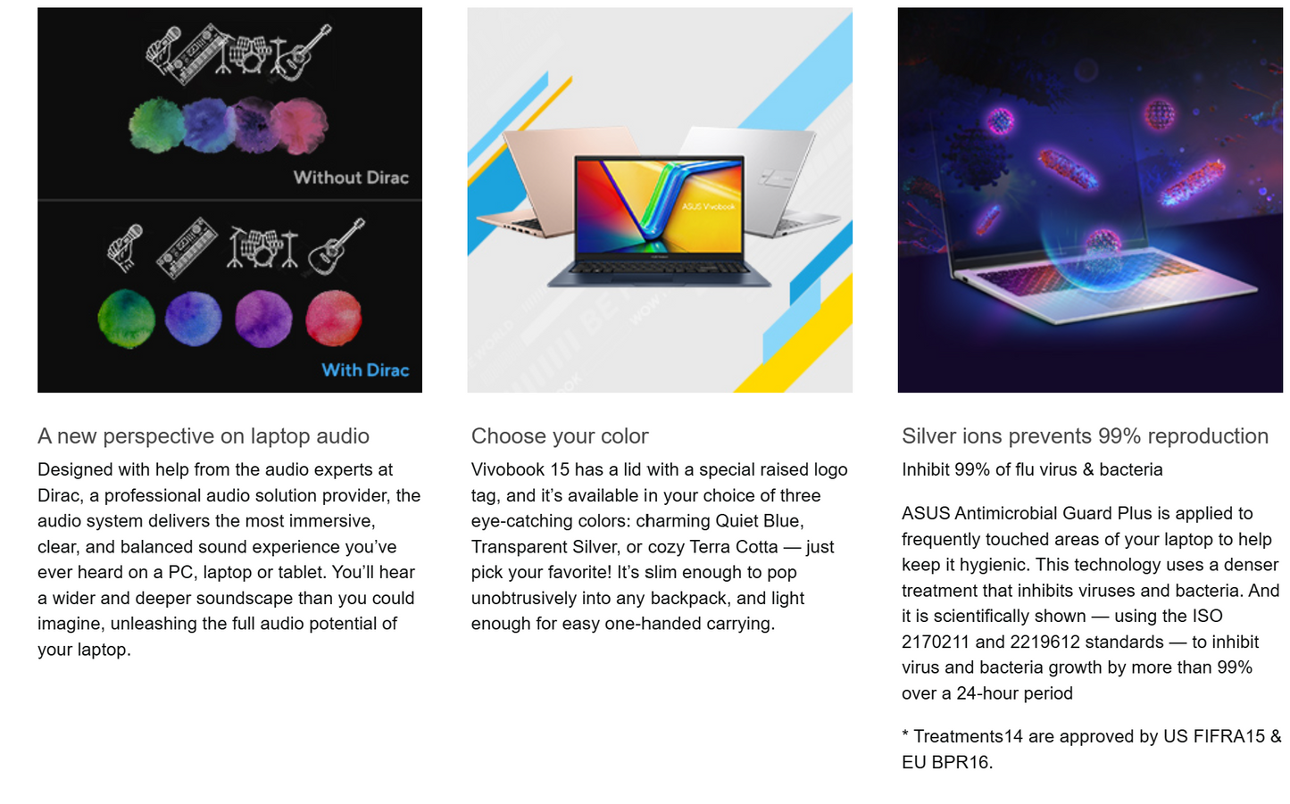 ASUS NEW Vivobook 15 (2023) X1504VA NEW 13th Gen Intel Core i7 10-Cores Thin & Light Military-Grade - Silver