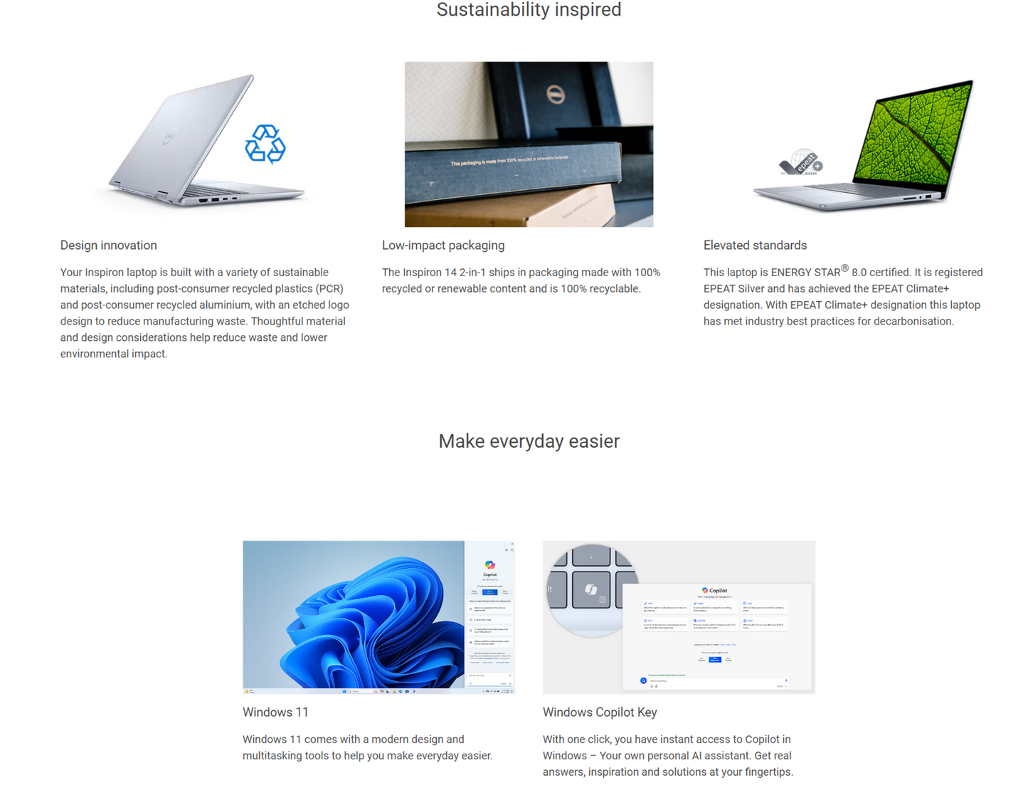 DELL Inspiron 14 7440 (2024) NEW Intel Core 5 10-Cores 2-in-1 Touch Display w/ 360° Touch Display & Fast Charge - Ice Blue