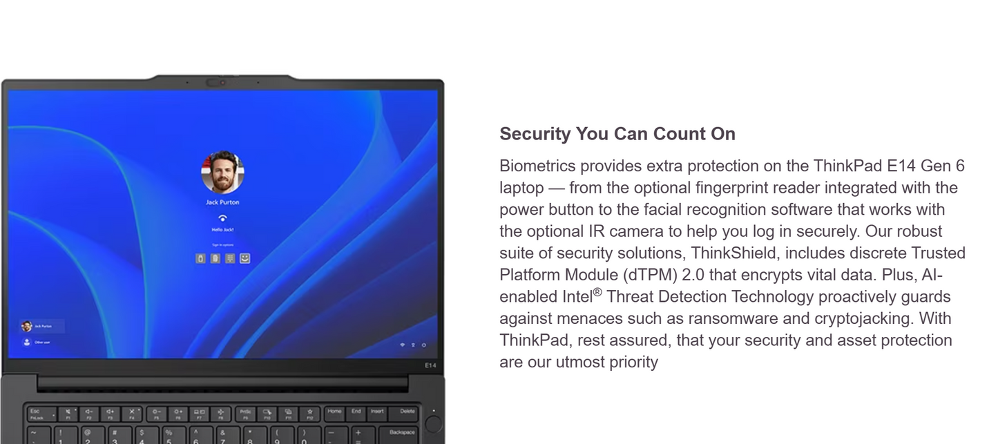 Lenovo NEW ThinkPad Edge E14 Gen 6 (2024) Intel® Ultra 5 12-Cores Intel® AI Boost Optimized Performance with Low-Power w/ DDR5 Memory & Backlit keyboard