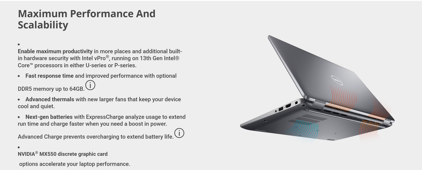 Dell Latitude NEW 5440 14 (2023) Intel Core i5 13Gen 10-Core Business Cass w/ Enhanced Security & Cooling - 3 Years Warranty