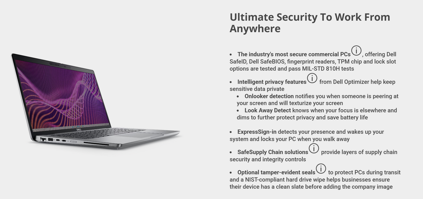 Dell Latitude NEW 5440 14 (2023) Intel Core i5 13Gen 10-Core Business Cass w/ Enhanced Security & Cooling - 3 Years Warranty