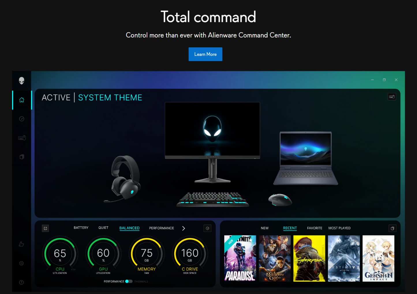 Dell Alienware 16 Aurora (2025) Intel Core 5 210H Series 2 8-Cores w/ Nvidia RTX 3050 6GB DDR6 & 16" 2.5K IPS 120Hz Display , Interstellar Indigo