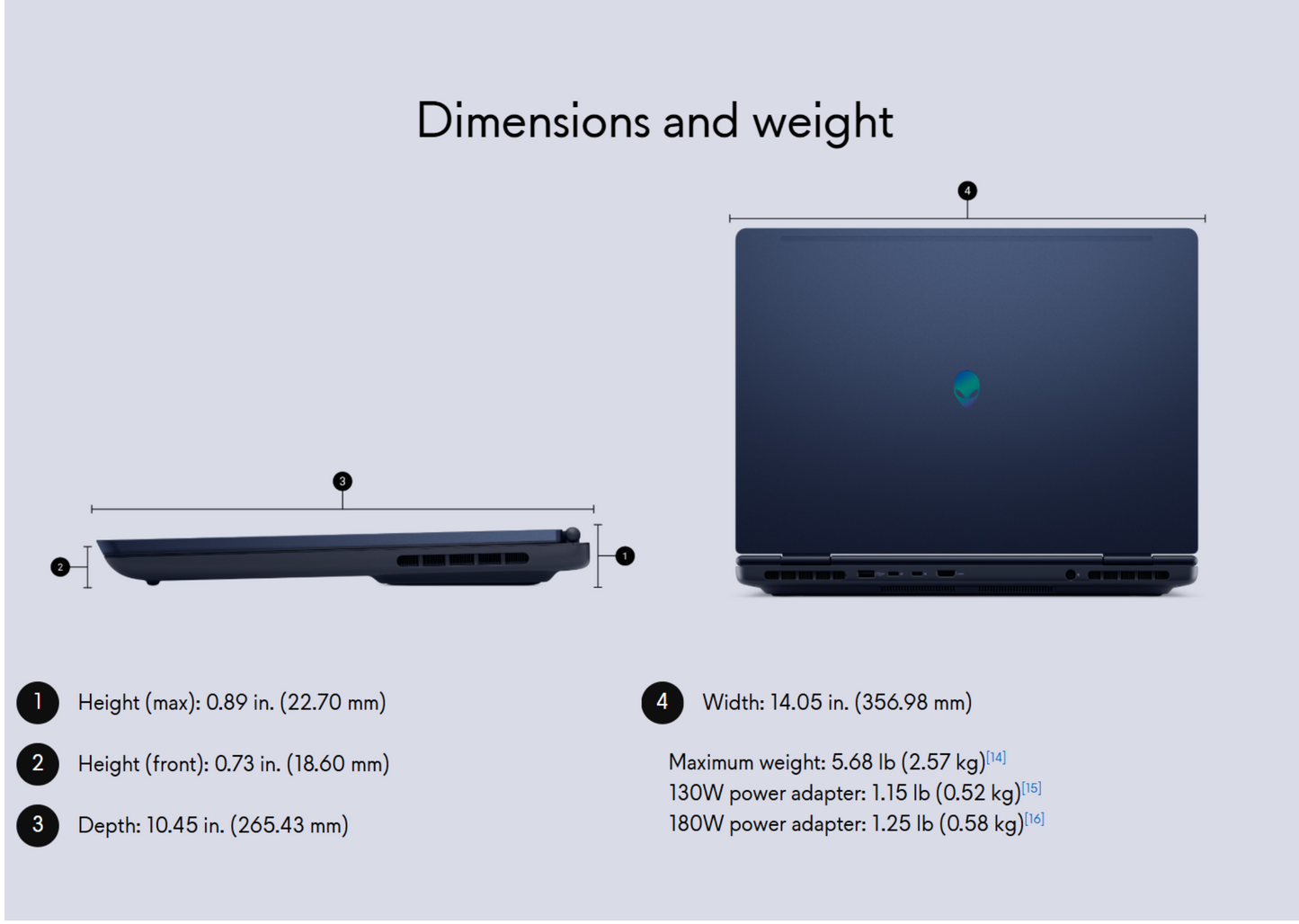 Dell Alienware 16 Aurora (2025) Intel Core 5 210H Series 2 8-Cores w/ Nvidia RTX 3050 6GB DDR6 & 16" 2.5K IPS 120Hz Display , Interstellar Indigo