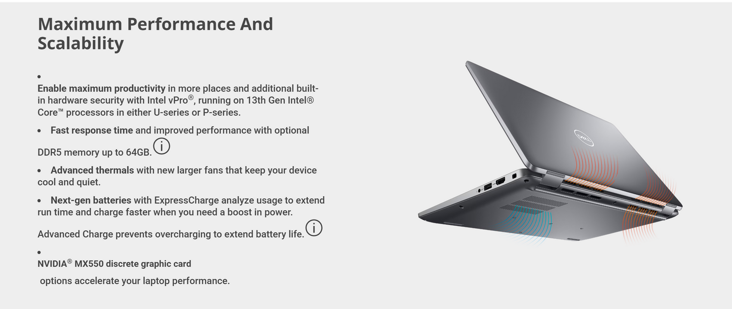 Dell Latitude NEW 5440 14 (2023) Intel Core i5 13Gen 10-Core Business Cass w/ Enhanced Security & Cooling - 3 Years Warranty