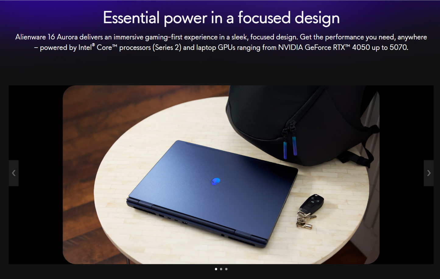 Dell Alienware 16 Aurora (2025) Intel Core 5 210H Series 2 8-Cores w/ Nvidia RTX 4050 6GB DDR6 & 16" 2.5K IPS 120Hz Display , Interstellar Indigo