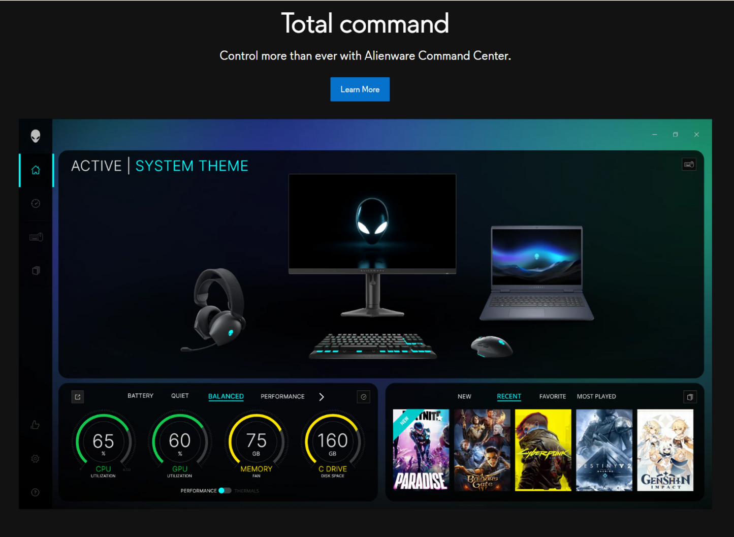 Dell Alienware 16 Aurora (2025) Intel Core 5 210H Series 2 8-Cores w/ Nvidia RTX 4050 6GB DDR6 & 16" 2.5K IPS 120Hz Display , Interstellar Indigo