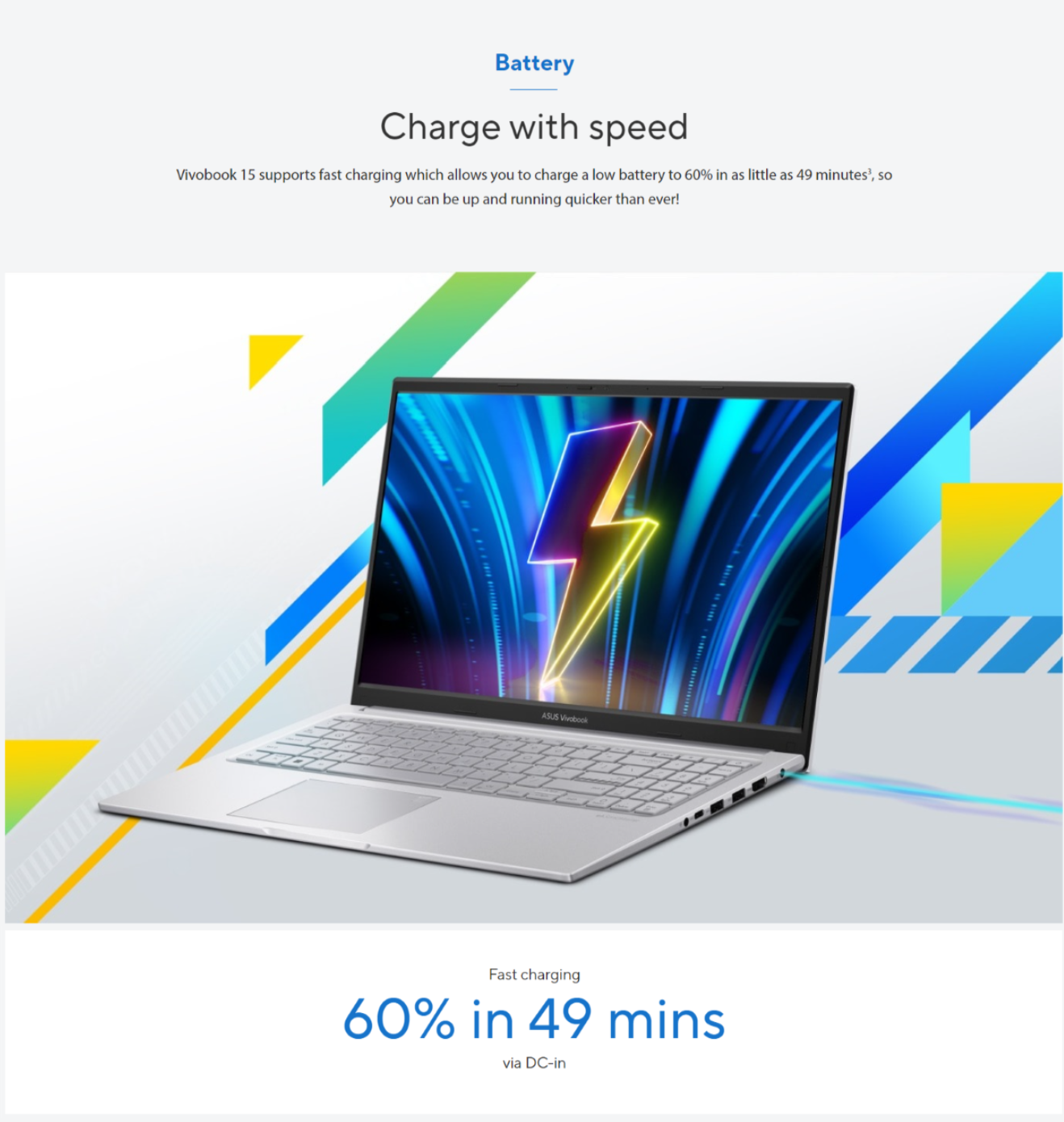 ASUS Vivobook 15 (2025) F1504 Intel Core 5 10-Cores Fast Charge Better Sound Military-Grade Standard & Backlit Keyboard , Cool Silver