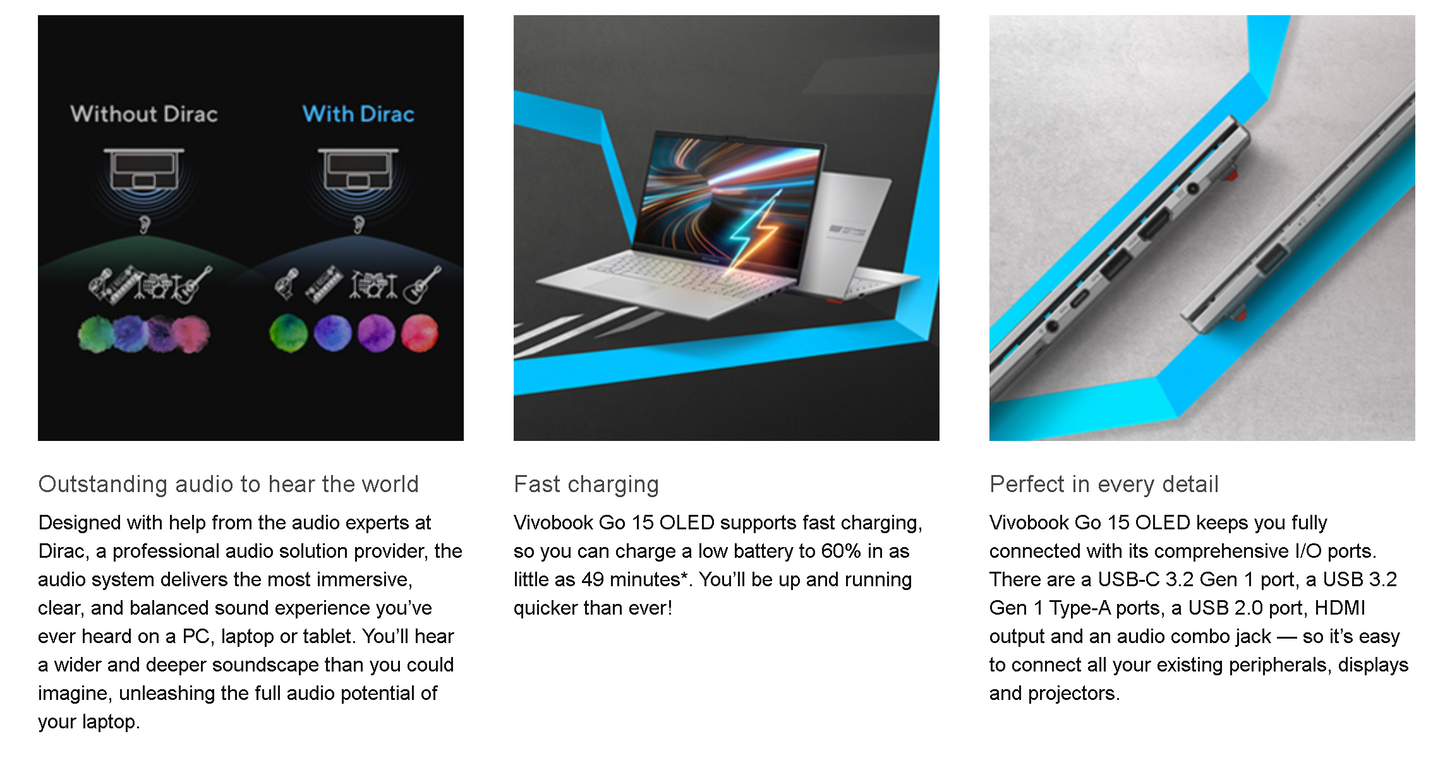 ASUS Vivobook 15 E1504GA (2024) 13th Gen Intel Core i3 8-Cores w/ Fast Charge & Windows 11 Pre-Installed - Cool Silver