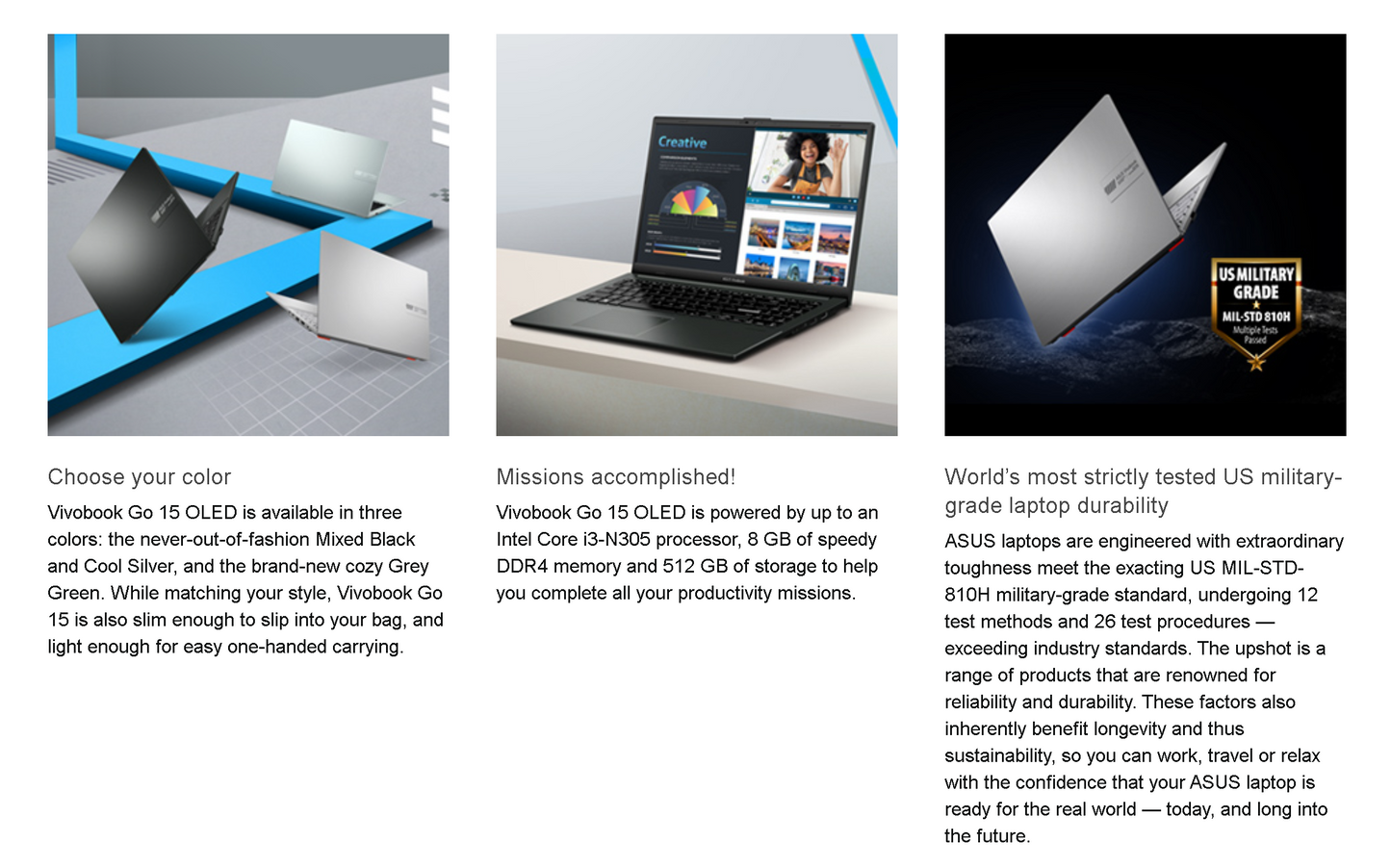 ASUS Vivobook 15 E1504GA (2024) 13th Gen Intel Core i3 8-Cores w/ Fast Charge & Windows 11 Pre-Installed - Cool Silver