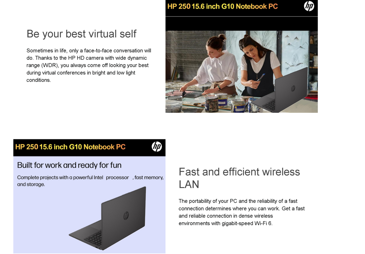 HP Essential 250 G10 (2025) NEW Intel Core 3 100U 6-Core Budget-Friendly Business-Ready - Dark Ash Silver