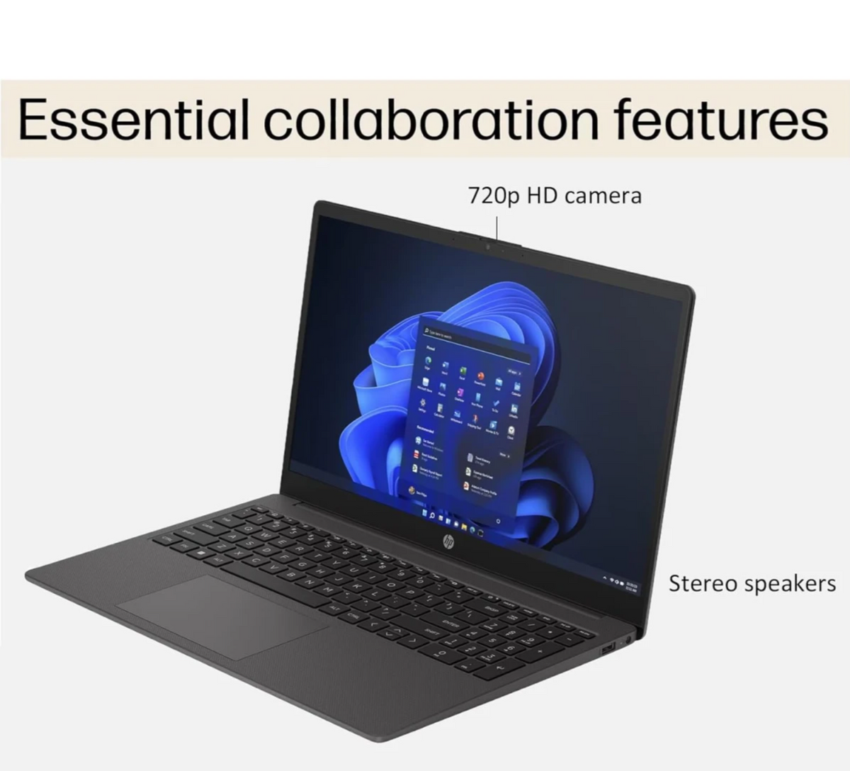 HP Essential 250 G10 (2025) NEW Intel Core 3 100U 6-Core Budget-Friendly Business-Ready - Dark Ash Silver