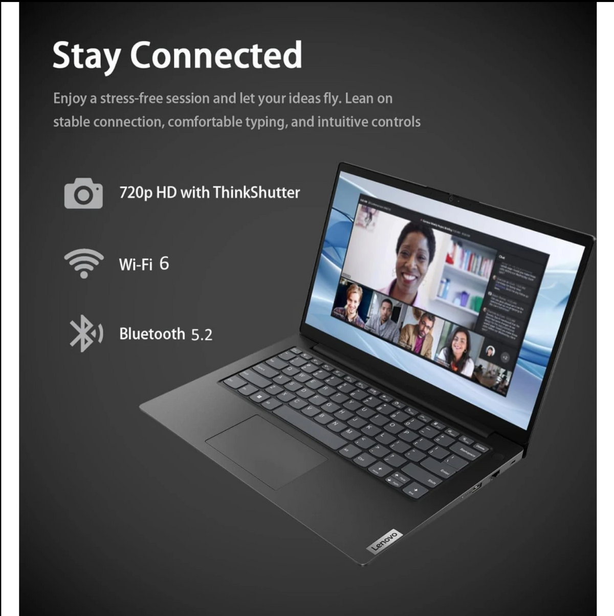 Lenovo V14 G4 (2025) 13th Gen Intel Core i7 13620H 10-Cores w/ HighPerformance Processor Business Class & Pre-Installed Windows 11 - Black