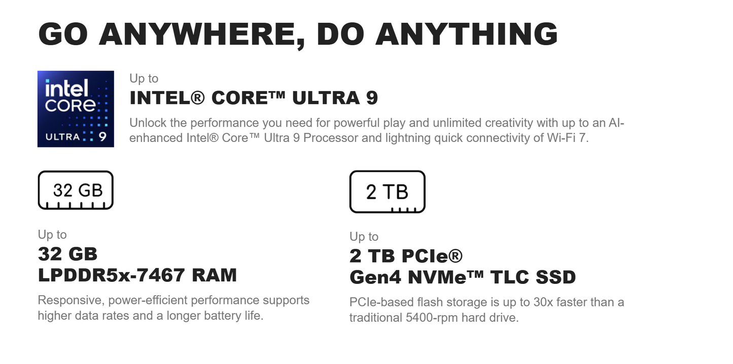 HP OMEN Transcend 14 (2025) 14- fb1002ne NEW Intel Core Ultra 9 Gen II 285H 16-Cores w/ NVIDIA RTX™ 5070 8GB DDR7 & 3K OLED 120Hz Display , Shadow Black